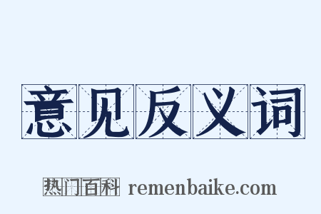 意见反义词是什么意思的图片